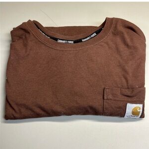 Carhartt Men's Long Sleeve Brown Tee